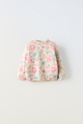 پلیور رنگی بچه گانه گلدار Zeyder Kids - کد 888936488