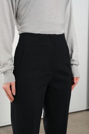 شلوار مشکی زنانه مخلوط پلی استر Qutu Butik - کد 442758508