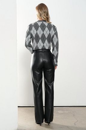 شلوار مشکی زنانه پلی استر Qutu Butik - کد 880668316
