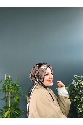 روسری قهوه ای پنبه پلی استر Onur - کد 888935797