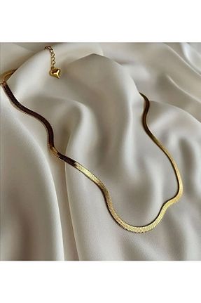 گردنبند استیل ( فولاد ) طلائی استیل (فولاد) NKIE JEWELS - کد 888946453