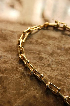 گردنبند استیل ( فولاد ) طلائی استیل (فولاد) NKIE JEWELS - کد 888946267