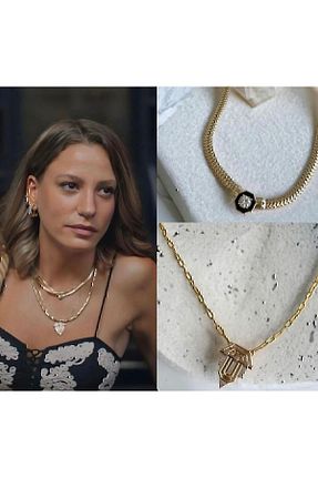 گردنبند استیل ( فولاد ) طلائی استیل (فولاد) NKIE JEWELS - کد 888946998