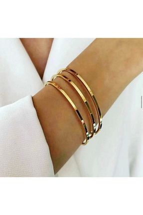 دستبند استیل (فولاد) طلائی زنانه استیل (فولاد) NKIE JEWELS - کد 888949081