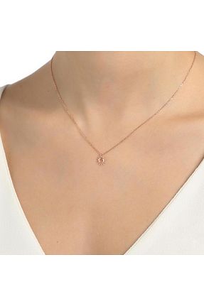 گردنبند نقره صورتی زنانه 925 عیار Nusret Takı - کد 38058525