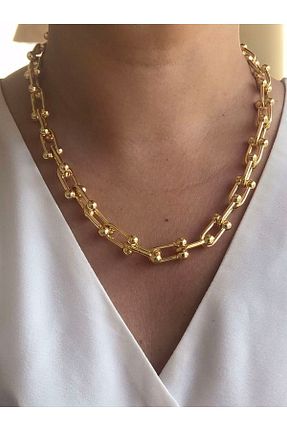 گردنبند استیل ( فولاد ) طلائی استیل (فولاد) NKIE JEWELS - کد 888946927