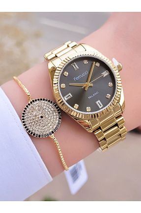 ساعت مچی طلائی زنانه 31-34 میلی متر Ferrucci - کد 826656979