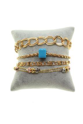 دستبند استیل (فولاد) طلائی استیل (فولاد) NKIE JEWELS - کد 888949516