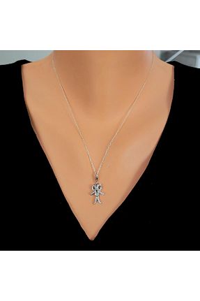 گردنبند نقره سفید زنانه 925 عیار Genel Markalar - کد 123361074