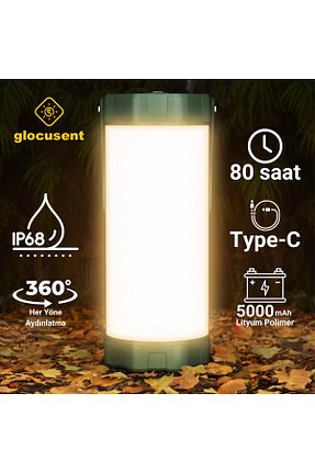 چراغ کمپ خاکی Glocusent - کد 882929772