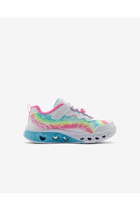 کفش اسنیکر سفید بچه گانه بند دار Skechers - کد 802117429