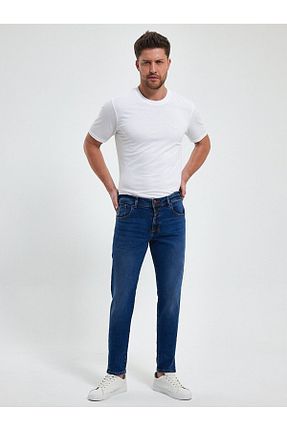 شلوار جین نارنجی مردانه پاچه تنگ Ltb - کد 889744601