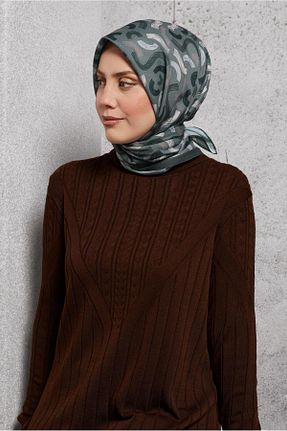 روسری طوسی پلی استر Alvina - کد 889040722
