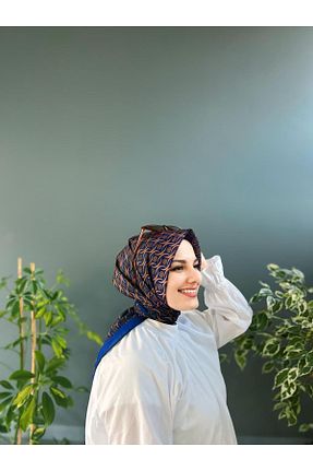 روسری سرمه ای پنبه پلی استر Onur - کد 889065176