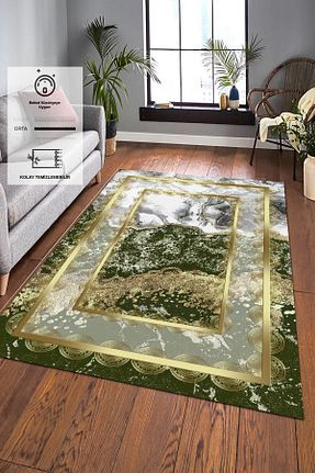 فرش سبز زیره ضد لغزش Alina Carpet - کد 889057318