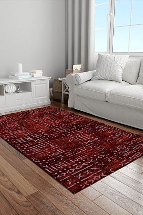 فرش قرمز زیره ضد لغزش Alina Carpet - کد 889057293