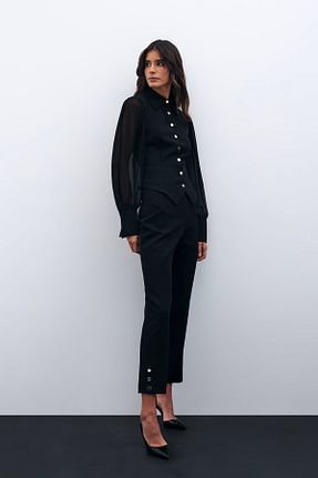 شلوار مشکی زنانه پلی استر Sateen - کد 889082570