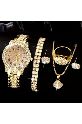 ست جواهر طلائی زنانه روکش طلا Stor - کد 890429584