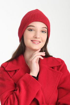 کلاه پشمی قرمز زنانه اکریلیک Wega Moda - کد 888984201
