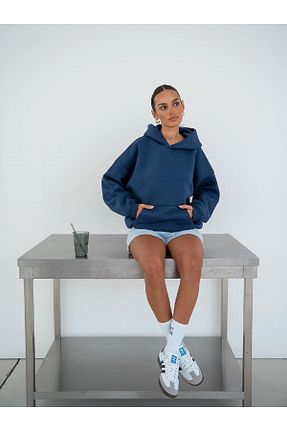 سوئیشرت سرمه ای زنانه ساده The Champ Clothing - کد 889131336