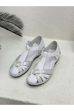 کفش کژوال سفید زنانه چرم خالص Venüs - کد 809126934