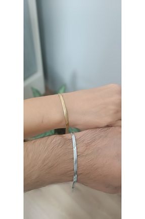 دستبند استیل (فولاد) طوسی زنانه استیل (فولاد) NAS fashion - کد 872068546