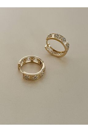 گوشواره جواهر طلائی زیرکن ANGELSS JEWELLERY - کد 889241352