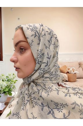 شال سفید زنانه پنبه ای onliecraft - کد 884696323