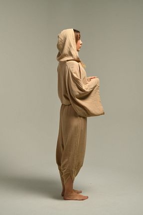 بلوز بژ زنانه ساده Tfifty - کد 888613117