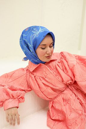 روسری قهوه ای İpek Tivil SİLKHOMEE - کد 856461037