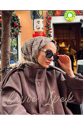 شال قهوه ای زنانه hkpolo - کد 889268657