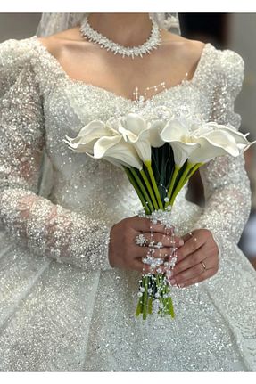 گل خشک و مصنوعی سفید baskıtek - کد 889262395