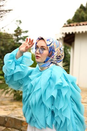 روسری طلائی İpek Tivil SİLKHOMEE - کد 854858524