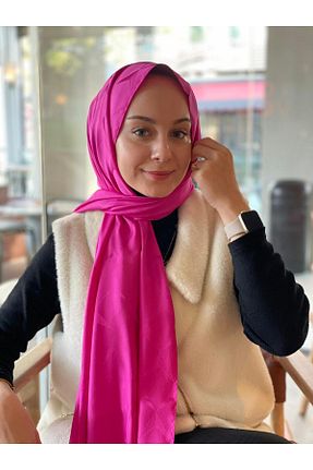 شال صورتی زنانه پلی استر Loryan - کد 889274482