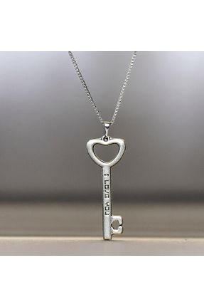 گردنبند استیل ( فولاد ) زنانه روکش نقره Atolyezone - کد 929775411