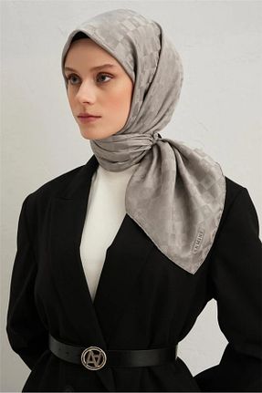 روسری طوسی پلی استر Armine - کد 889995831