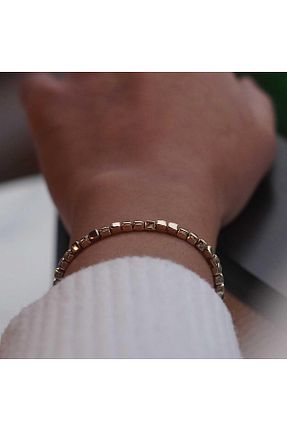 دستبند طلا زرد زنانه 14 عیار İzgi Kuyumculuk - کد 889303227