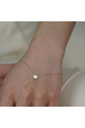 دستبند طلا زرد زنانه 14 عیار İzgi Kuyumculuk - کد 807627976