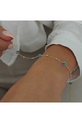 دستبند طلا زرد زنانه 14 عیار İzgi Kuyumculuk - کد 807627029