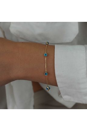 دستبند طلا زرد زنانه 14 عیار İzgi Kuyumculuk - کد 807627391