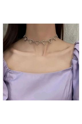 گردنبند جواهر طوسی زنانه فلزی jiansu - کد 884554315
