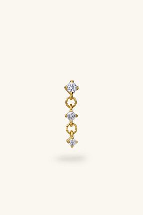 گوشواره نقره طلائی زنانه 925 عیار Marie Claire - کد 889330806