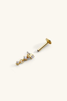 گوشواره نقره طلائی زنانه 925 عیار Marie Claire - کد 889330806