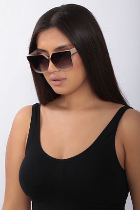 عینک آفتابی بژ زنانه UV400 STAOOM - کد 458653919