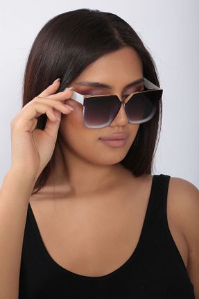 عینک آفتابی سفید زنانه UV400 STAOOM - کد 384416066