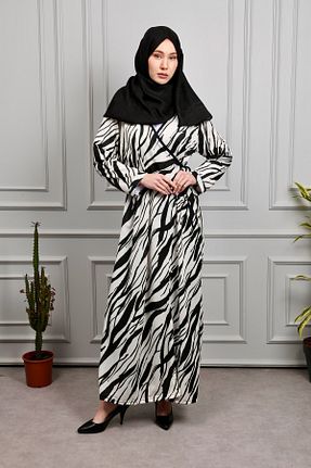 کافتان و کیمونو حجاب مشکی زنانه پنبه ای Kutay Collection - کد 889267642