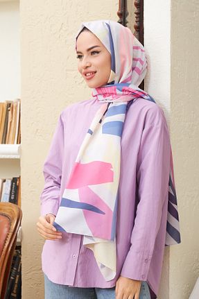 شال بنفش زنانه پنبه پلی استر İpekhan - کد 446883946
