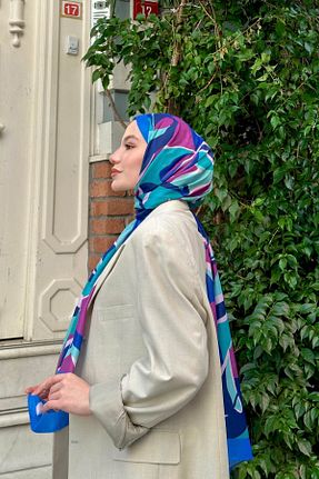 شال آبی زنانه İpekhan - کد 772189551