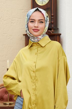 شال رنگی زنانه پنبه ای İpekhan - کد 446998542
