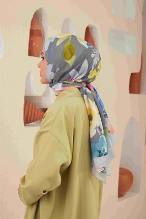 شال نارنجی زنانه پنبه پلی استر İpekhan - کد 743287589